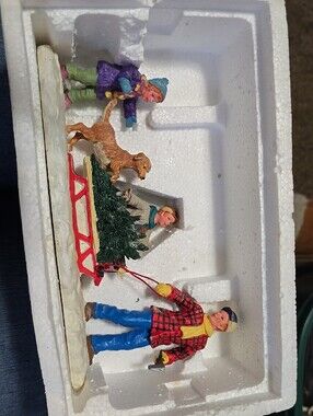 Lemax 1997 Memory Makers Collection Sled Figurine